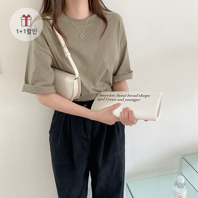 [무배] (1+1할인♡) 탄탄핏 트임 오버핏 반팔 티셔츠 [8color]워너비몰
