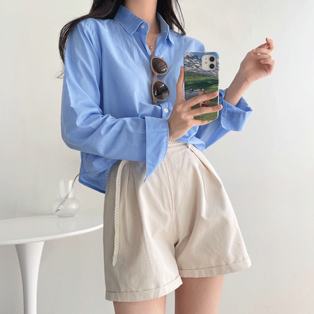 [무배] 파스텔 코튼  탄탄 셔츠남방 [8 color]워너비몰