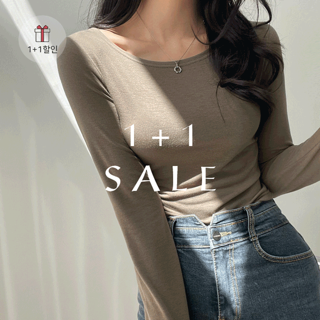 [무배] (1+1할인♡) 쫀득 슬림 레이온 입술넥 크롭 티셔츠 [4 color]워너비몰
